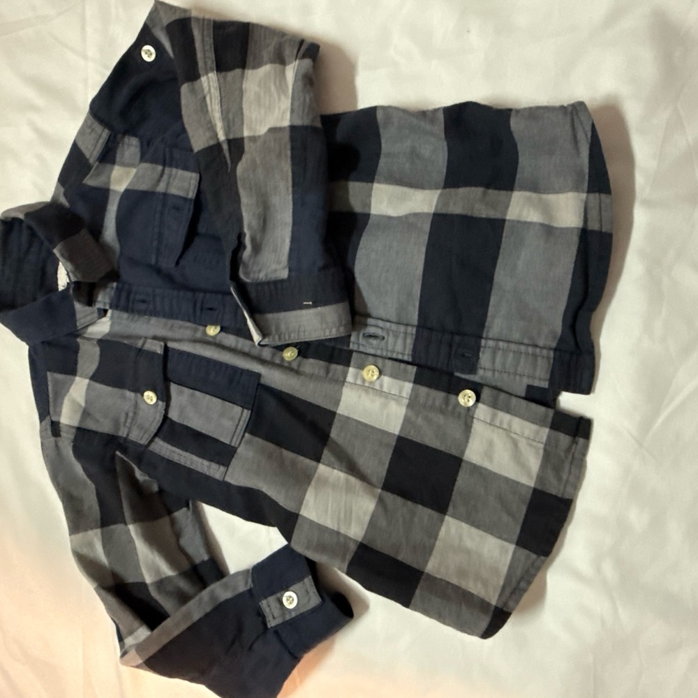 Burberry Navy and White Shirt